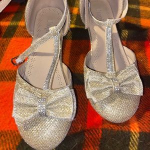 Girls sparkly heels size 2